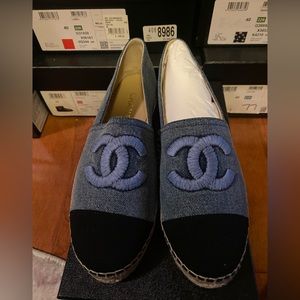 Chanel denim espadrilles brand new